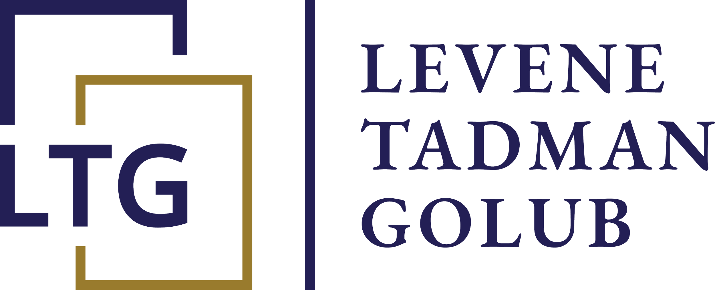 Logo for LTG - Levene Tadman Golub Law Corporation 